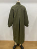 Women's Autumn Long Trench Coat Stand Collar Button Batwing Sleeves Side Slit Oversized Jacket Chic High Street Windproof Outfit