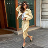 Chic Stand Collar Leather Long Skirt Sets Women Long Sleeve Jackets Spliced Solid Skirts Autumn Lady Y2k Outfits Dress