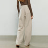 Women's Casual Pants Winter Cashmere-like Fleece-lined Tapered Thick Warm Trousers