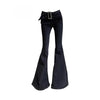 Women Japanese Y2k Streetwear Harajuku Bell Bottoms Denim Pants Long Trousers 2000s Grunge Flare Jeans Female