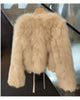 autumn and winter fur coat women's short style imitation fox fur Korean version versatile lace up thick top