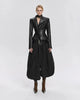 IG Women's Gothic Faux Leather Embossed Fitted Leather Blazer Structured Shoulder Lace Cuff Casual Black Blazers