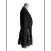 Women Elegant Blazer Suits Ladies Spring Autumn Long Sleeve Single Button Jackets Coats with Lace Hem