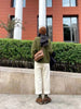 Retro High Waist Corduroy Pants Women Spring Fall Straight Causal Full Length Trousers Korean Baggy Black Pants