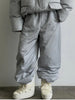Striped Cotton Jacket Two‑piece Set Women Hooded Zip‑up Coat Wide‑leg Pants Suit Autumn Winter Daily Commute Outfit