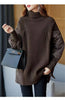 Women's Parkas Autumn Winter Loose Mid Long Casual Splicing knitted Warm Female Jacket Outwear Overcoat Woman