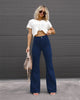 Corduroy Casual Trousers Women Autumn Winter Solid High-waist Flare Pants Lady Slim Black Gray Khaki Orange Long Pants