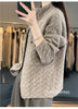 Autumn Winter Cardigan Jacket Women Long Sleeve Loose Casual All-match Knitted Warm Sweater Coat Female Tops Ladies
