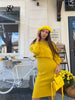 Winter Women Knitted Sets Breading Long Sleeve Pearl Sweater+Knitted Camis Dress Sets Sweater Suits