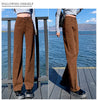 Autumn Spring Jeans Women Denim Pants Vintage Straight Trousers Female White Black Solid Loose Casual Wide Leg Pants