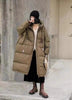 Women 90% White Duck Down Jacket With Hooded Loose Oversize Long Puffer Coat Autumn Winter Warm Outwear Female Parkas