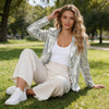 Dressy Sequin Coat Women's Sequin Jacket Shiny Open Front Blazer Jacket Party Sparkly Long Sleeve Cardigan Coat With Pockets 80%