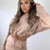 Fall Winter Women's Hoodies Two Piece Set - Oversized Hoodie Sweatpants Sportswear Suit Casual Sweatshirt Trouser Set