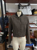 Retro Herringbone Pattern Gold Button Short Suit Jacket Chic Stand Up Collar Single Breasted Coat Simple Autumn Daily Wear