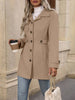 Autumn/Winter Women's Casual Coat Flattering Loose-Fit Notched Lapel Single-Row Multi-Button Mid-Length Wool Blazer