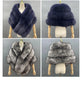 Janefur Real Fox Fur Shawl Poncho Women Elegant Wedding Bridal Formal Party Warm Winter Natural Fur Cape Coat