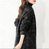 Plaid Suit Woolen Coat Women Autumn Winter Korean Loose Woolen Coat Mid-Length Wool Blazer Overcoat Woman Jacket