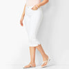 Women Elasticity Slim Casual Denim Capri Pants Literary Vintage All-match Solid Color Pocket Mid-Rise Skinny Lady Jeans