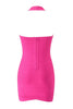 Women Halter V‑Neck Bandage Mini Dress Back Zipper Bodycon Wrap Short Pencil Dresses Evening Club Party Night Out Outfit