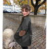 Splicing Corduroy Workwear Jacket, Military Green Hunting Outfit, Retro Cotton Jacket, Women's Spring