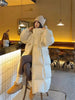 пуховик женский зимний Warm Winter Women Coat Long Jacket Korea Oversized Loose Hooded Coats Female Casual Long Overcoat 다운패딩