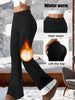 Ultra-Thick Lambswool Warm Leggings Woman Lift Hips High Waist Slim Wide Leg Tights Female Winter Thermal Black Flared Pants
