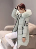 Zipper Pockets Design Plus Size Jacket Women Winter Collar Hooded Parka Clothing Elegant Slim Warm Thick Female Coat