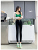 Women's High Waist Stretch Jeans Blue Black Gray and Versatile Multi-button Slim Denim Long Pants Female