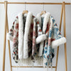 Plus Size Women's Poncho Knitted Cashmere Shawl Coat Warm Autumn Winter Lady Pashmina Wrap with Fur Collar Cozy Wool Scarf Cloak