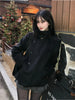 Street autumn/winter solid color women's turtleneck coat Y2K hip-hop retro Harajuku cute casual versatile women tops