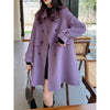Women Woolen Coat Autumn Winter Korean Loose Double-Sided Cashmere Wool Coat Female Overcoat Outerwear
