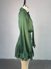 Autumn Women's Skirt Two Piece Set Bow High Waisted Chiffon Drawstring Dress Suit Ladies Sexy See Through Dress