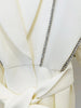 High Street Designer Runway Suit Set Women's Batwing Sleeve Diamonds Rhinestone Beaded Belted Blazer Shorts Set 2pcs