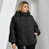 Women's Jacket Winter Plus Size Bio Down Jackets Hooded Quilted Cotton Coat Women Parka Female Clothing Split Hem