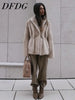 Autumn Winter Women’s Faux Mink Fur Coat Striped Thickened Plush Jacket Loose Fit Outerwear Seller Coat