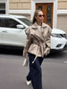 Women Kahkai Lapel V-neck Belt Trench Coat Lace Up Full Sleeve Button Short Thin Windbreak Lady Daily Street Outerwear