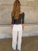 High Waist Single Breasted Women Pants White Double Layer Solid Long Trousers Autumn Loose Casual Outdoor Streetwear