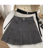 Y2K Vintage High Waist Pleated Skirt Women College Style Uniforms Safety Pants Mini Skirts Woman Korean Street Slim A-Line Skirt