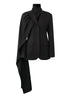 Solid Irregular Scarf Elegant Blazer Women Lapel Long Sleeve Loose Fit Jacket Tide Spring Autumn 1DZ0018