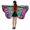 1pc Womens Butterfly Wings Polyester Butterfly Cape for Stage Dress-up Shawl Cloak Fancy Dress Costume 150x70cm