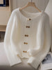Autumn Winter Korean Sweater Cardigan Women Long Sleeve Casual White Loose Knitwear Ladies Sweater Jacket Female Top