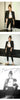Autumn Winter Heart Buckle Black Wool Tweed Short Jacket Coat Women Vintage Long Sleeve V Neck Wave Cardigan Outwear Top