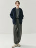 Women Cashmere Pants Autumn Winter Casual Loose Long Bloomers 100% Cashmere Knit Pants Chic Drawstring Pocket Cashmere Trousers