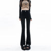 Women Jeans Cotton Denim Flared Pants Elastic Force Vintage Streetwear High Waist Slim Mom Harajuku Trousers Plus Length