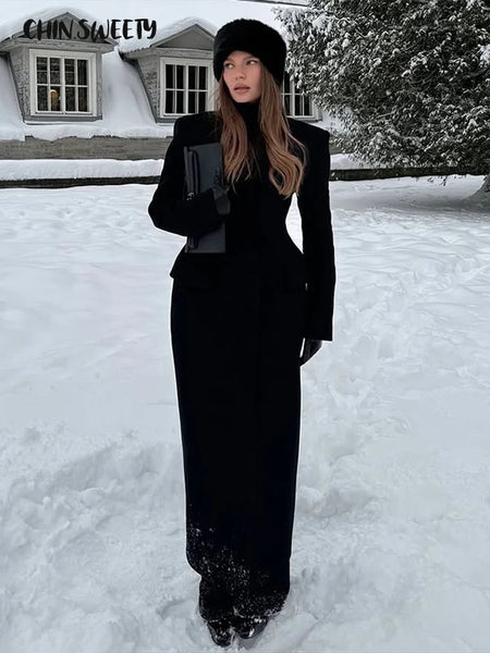 Elegant Solid Women Long Coat Single Breasted Turn-down Collar Loose Full Sleeve Lady Coats Spring Lady Street Outwears