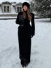 Elegant Solid Women Long Coat Single Breasted Turn-down Collar Loose Full Sleeve Lady Coats Spring Lady Street Outwears