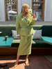 Lapel Collar Tie Waist Women Blazer With Midi Pencil Skirt Two Piece Set High Waist Slim Fit Minimalist Elegant Office Outfit