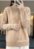 Knitted Cardigan Jacket Women Spring Autumn Flip Collar Female Appear Thin Long Sleeve Slim Ladies Sweater Coat