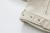 2025New Coal graysty le Women's washed leather jacket with belt, short coat with downgraded zipper and vintage lapel jacket