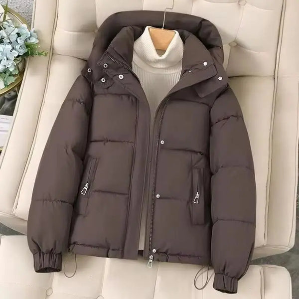 Short Casual Down Cotton Jacket Women Parkas Hooded Korean Style Winter Cotton Clothing Female Coat Outerwear